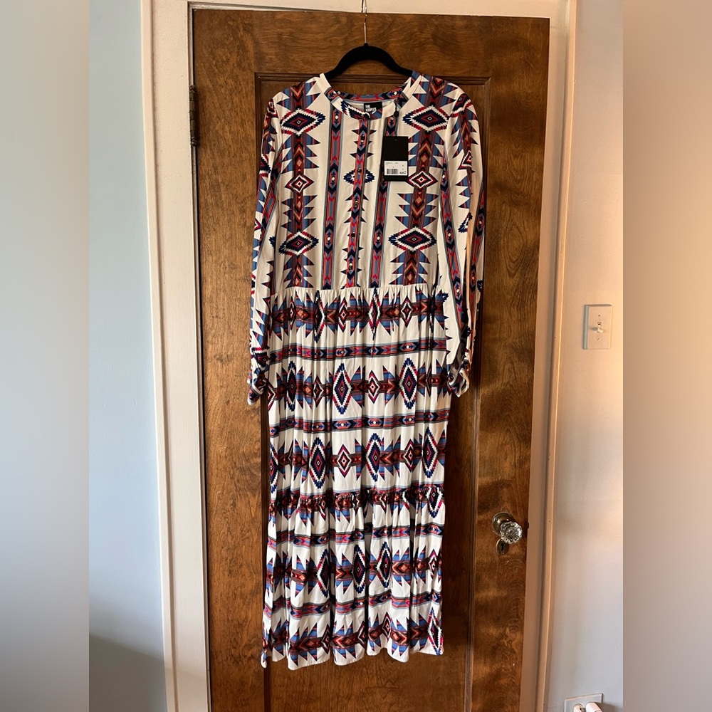 The Kooples Long Multi-Colored Printed Dress NWT